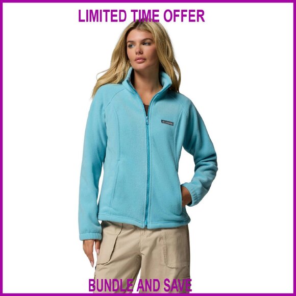Women's Large Full Zip Fleece Jacket Soft Warm Winter Layer